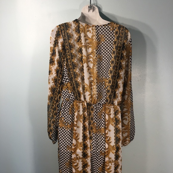 Shear Yellow Print NEW Night Dress Charlotte Russe - Picture 6 of 8